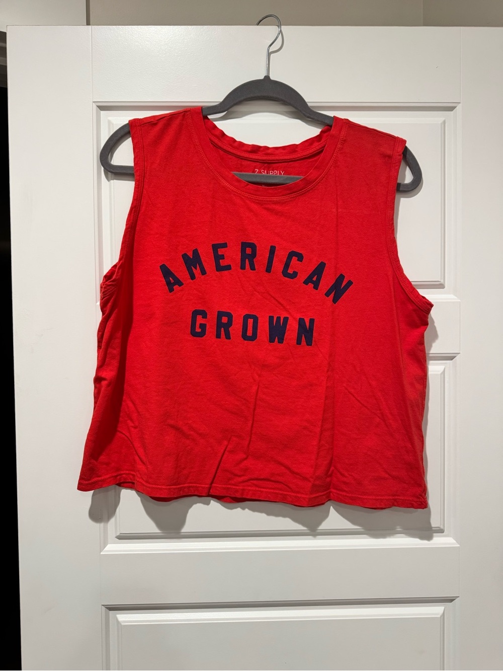 Z Supply Red 'American Grown' Muscle Tank